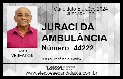 Candidato JURACI DA AMBULÂNCIA 2024 - JUSSARA - Eleições