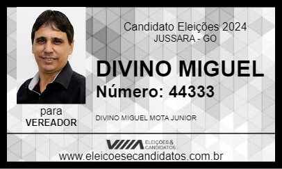 Candidato DIVINO MIGUEL 2024 - JUSSARA - Eleições