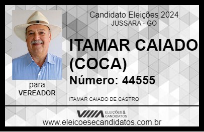 Candidato ITAMAR CAIADO (COCA) 2024 - JUSSARA - Eleições