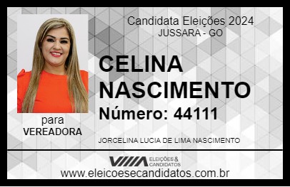 Candidato CELINA NASCIMENTO 2024 - JUSSARA - Eleições