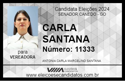 Candidato CARLA SANTANA 2024 - SENADOR CANEDO - Eleições