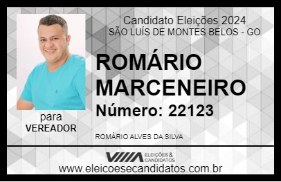 Candidato ROMÁRIO MARCENEIRO 2024 - SÃO LUÍS DE MONTES BELOS - Eleições