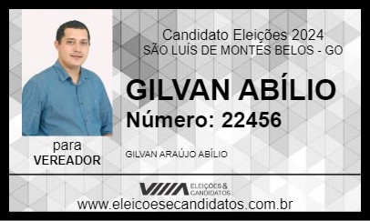 Candidato GILVAN ABÍLIO 2024 - SÃO LUÍS DE MONTES BELOS - Eleições