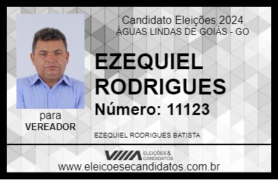 Candidato EZEQUIEL RODRIGUES 2024 - ÁGUAS LINDAS DE GOIÁS - Eleições