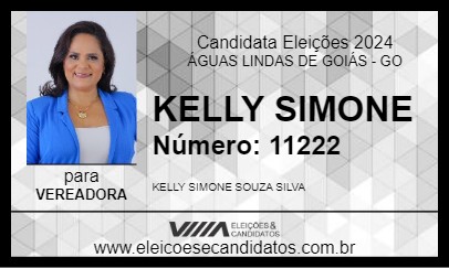 Candidato KELLY SIMONE 2024 - ÁGUAS LINDAS DE GOIÁS - Eleições