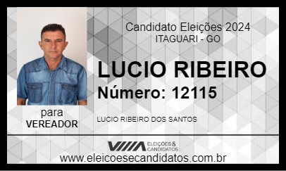 Candidato LUCIO RIBEIRO  2024 - ITAGUARI - Eleições