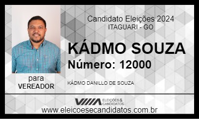 Candidato KÁDMO SOUZA 2024 - ITAGUARI - Eleições