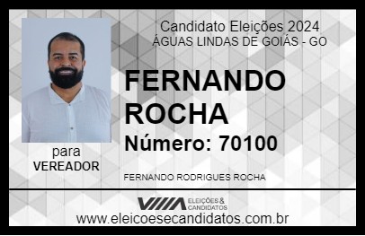 Candidato FERNANDO ROCHA 2024 - ÁGUAS LINDAS DE GOIÁS - Eleições