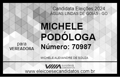 Candidato MICHELE PODÓLOGA 2024 - ÁGUAS LINDAS DE GOIÁS - Eleições