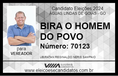 Candidato BIRA O HOMEM DO POVO 2024 - ÁGUAS LINDAS DE GOIÁS - Eleições