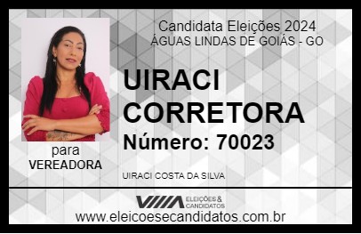 Candidato UIRACI CORRETORA 2024 - ÁGUAS LINDAS DE GOIÁS - Eleições