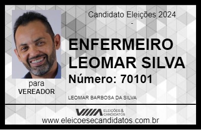 Candidato ENFERMEIRO LEOMAR SILVA 2024 - ÁGUAS LINDAS DE GOIÁS - Eleições