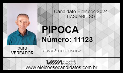 Candidato PIPOCA 2024 - ITAGUARI - Eleições