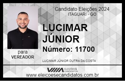 Candidato LUCIMAR JÚNIOR  2024 - ITAGUARI - Eleições