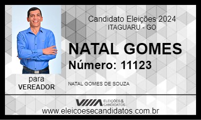 Candidato NATAL GOMES 2024 - ITAGUARU - Eleições