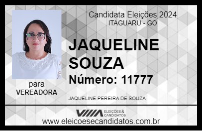 Candidato JAQUELINE SOUZA 2024 - ITAGUARU - Eleições