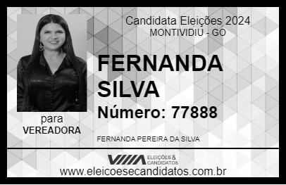 Candidato FERNANDA SILVA 2024 - MONTIVIDIU - Eleições