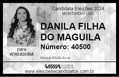 Candidato DANILA FILHA DO MAGUILA 2024 - MONTIVIDIU - Eleições