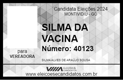 Candidato SILMA DA VACINA 2024 - MONTIVIDIU - Eleições