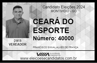 Candidato CEARÁ DO ESPORTE 2024 - MONTIVIDIU - Eleições