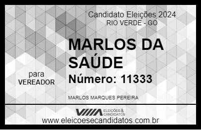 Candidato MARLOS DA SAÚDE  2024 - RIO VERDE - Eleições