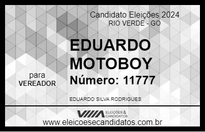 Candidato EDUARDO MOTOBOY 2024 - RIO VERDE - Eleições