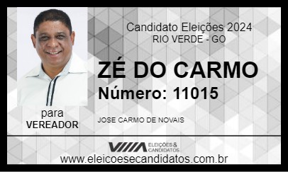 Candidato ZÉ DO CARMO 2024 - RIO VERDE - Eleições