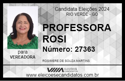 Candidato PROFESSORA ROSI 2024 - RIO VERDE - Eleições