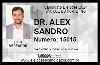 Candidato DR. ALEX SANDRO 2024 - SÃO LUIZ DO NORTE - Eleições