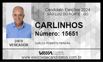 Candidato CARLINHOS 2024 - SÃO LUIZ DO NORTE - Eleições