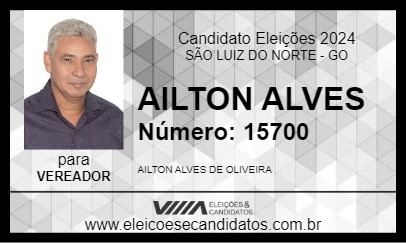 Candidato AILTON ALVES 2024 - SÃO LUIZ DO NORTE - Eleições