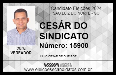 Candidato CESÁR DO SINDICATO 2024 - SÃO LUIZ DO NORTE - Eleições