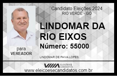 Candidato LINDOMAR DA RIO EIXOS 2024 - RIO VERDE - Eleições