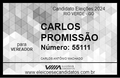 Candidato CARLOS PROMISSÃO 2024 - RIO VERDE - Eleições