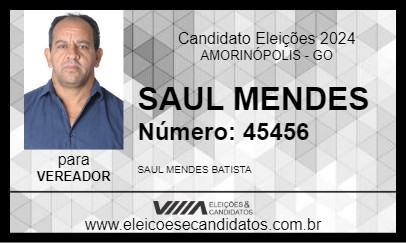 Candidato SAUL MENDES 2024 - AMORINÓPOLIS - Eleições