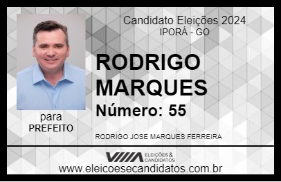 Candidato RODRIGO MARQUES 2024 - IPORÁ - Eleições