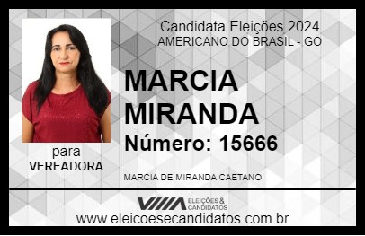 Candidato MARCIA MIRANDA 2024 - AMERICANO DO BRASIL - Eleições