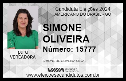 Candidato SIMONE OLIVEIRA 2024 - AMERICANO DO BRASIL - Eleições