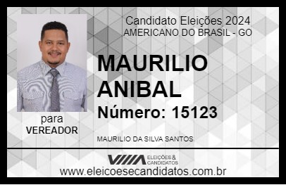 Candidato MAURILIO ANIBAL 2024 - AMERICANO DO BRASIL - Eleições