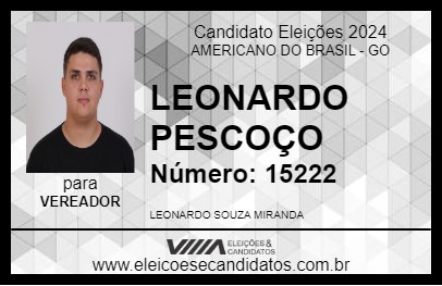 Candidato LEONARDO PESCOÇO 2024 - AMERICANO DO BRASIL - Eleições