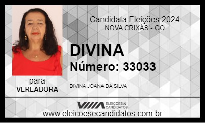 Candidato DIVINA 2024 - NOVA CRIXÁS - Eleições