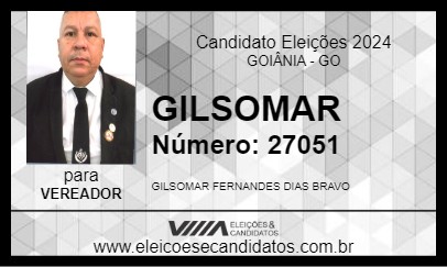 Candidato GILSOMAR 2024 - GOIÂNIA - Eleições