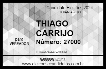 Candidato THIAGO CARRIJO 2024 - GOIÂNIA - Eleições