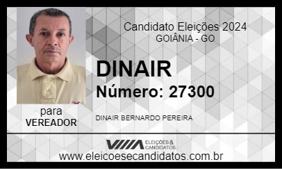 Candidato DINAIR  2024 - GOIÂNIA - Eleições