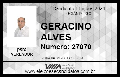 Candidato GERACINO ALVES 2024 - GOIÂNIA - Eleições