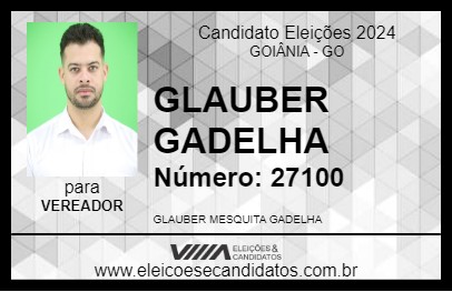 Candidato GLAUBER GADELHA 2024 - GOIÂNIA - Eleições