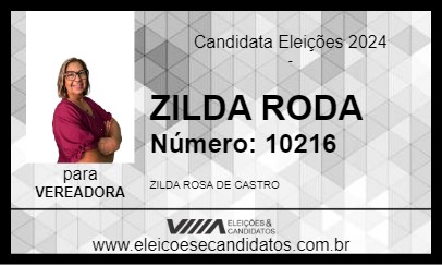 Candidato ZILDA ROSA 2024 - ANICUNS - Eleições