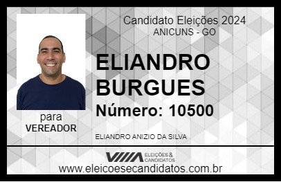 Candidato ELIANDRO BURGUES  2024 - ANICUNS - Eleições