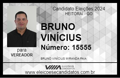 Candidato BRUNO VINÍCIUS 2024 - HEITORAÍ - Eleições