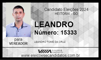 Candidato LEANDRO 2024 - HEITORAÍ - Eleições